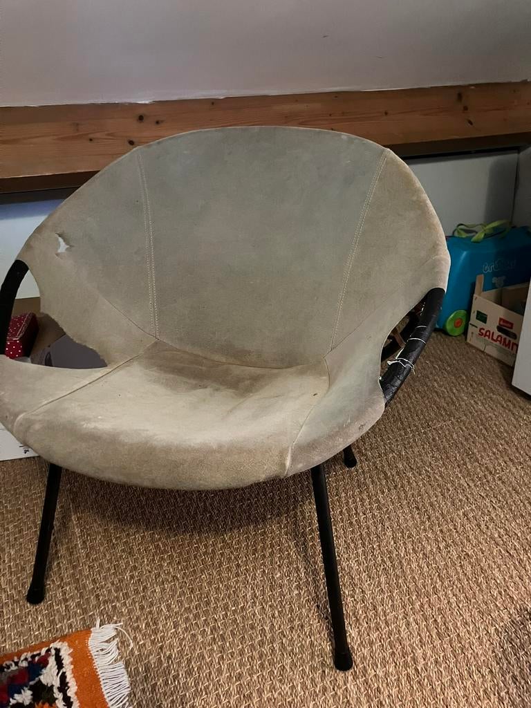 Balloon chair opknapper, Huis en Inrichting, Stoelen, Ophalen, Gebruikt, Leer, Eén