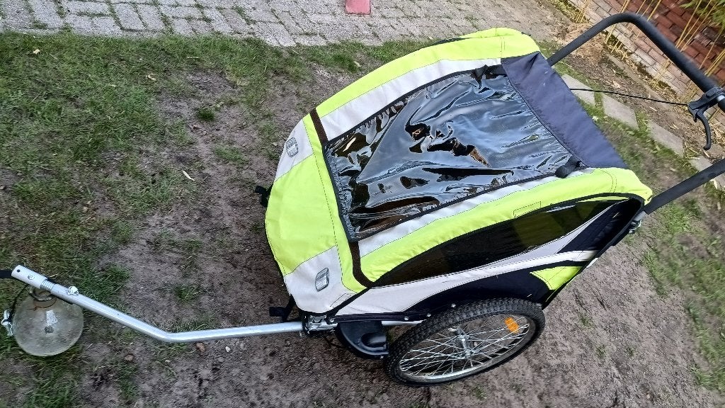 Fiets- loopkar, 1 of 2 kind,  maxi-cosi, geveerd, Hondekar, Ophalen, Vering, Overige typen, Zo goed als nieuw