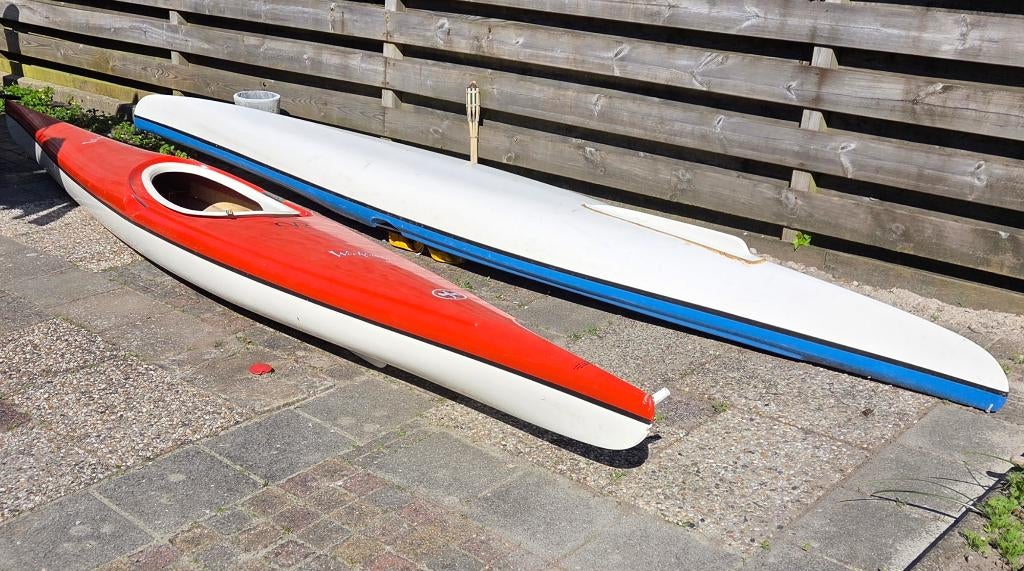 Kano/ kayak met toebehoren (rood), Ophalen, Gebruikt, Eén persoon, Met peddels