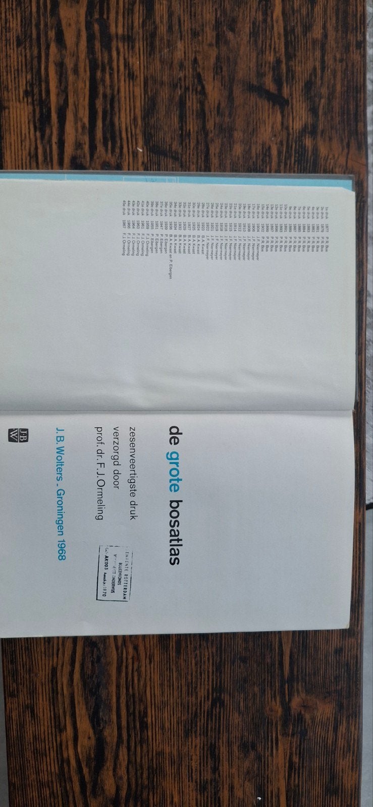 De Grote Bosatlas - Zesenzeventigste Druk 1968, Boeken, Ophalen of Verzenden