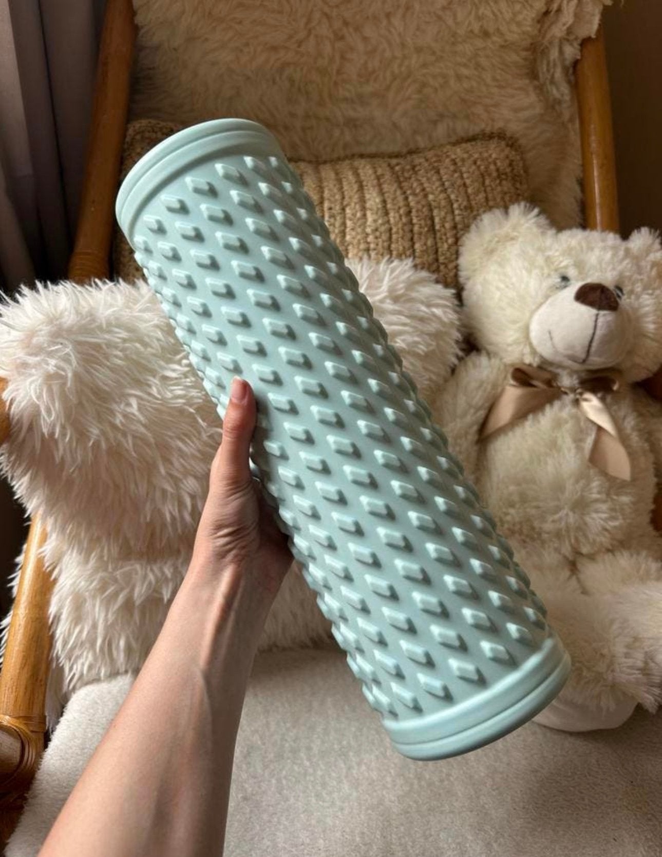 Nieuw: massagerol foam roller soft blauw, Ophalen of Verzenden, Nieuw