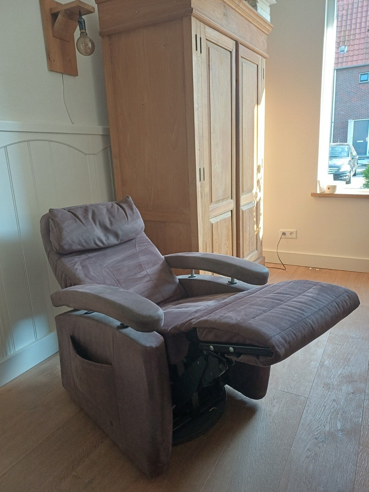 Fitform 570 Vario Zorgfauteuil Sta-op Stoel - Bruin, Ophalen, Bruin, Zo goed als nieuw, Eén