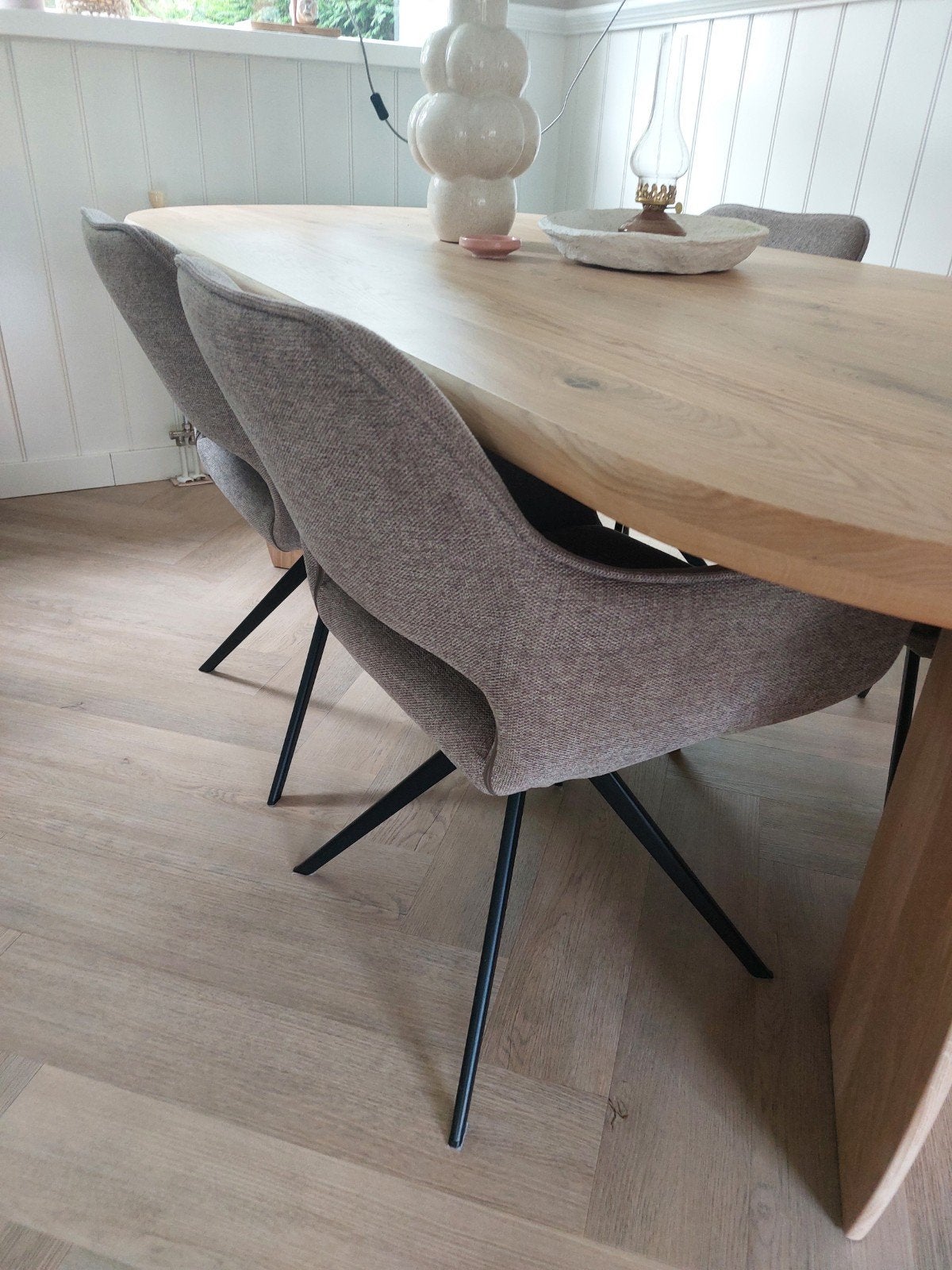 Draaistoel Taupe, 4 stuks, Kick collection, Ophalen, Zo goed als nieuw