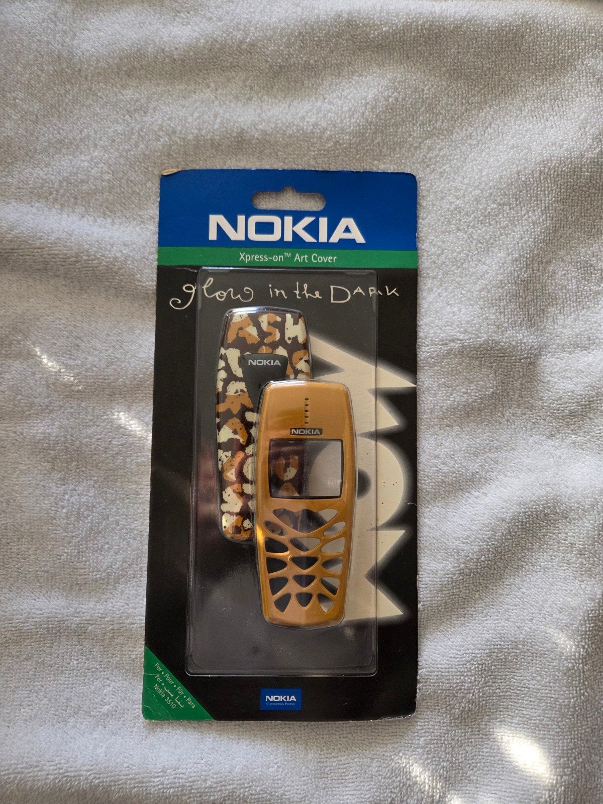 Vintage Nokia 3510 Xpress-on Art Cover - Glow in the Dark, Telecommunicatie, Ophalen of Verzenden, Nieuw, Frontje of Cover
