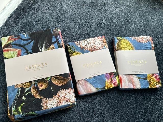 Essenza Dekbedovertrek 260 100% Satijn Katoen, Info@essenzahome.nl, Blauw, Essenza, Dekbedovertrek