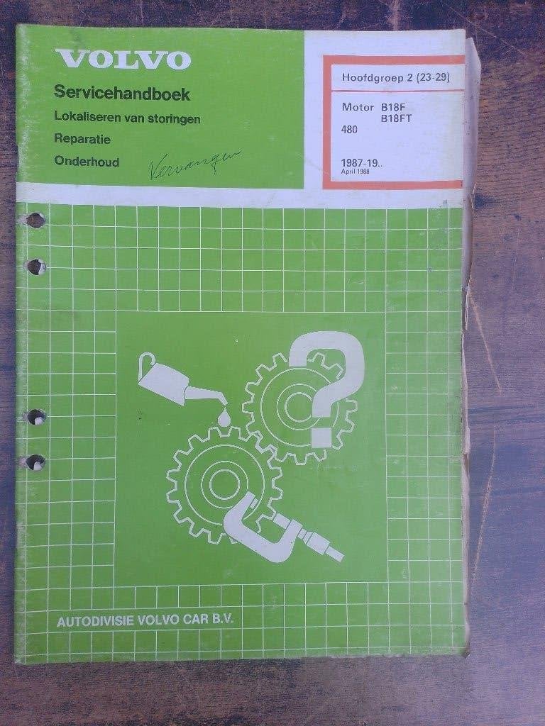 Volvo 480 dealer werkplaatsboek B18F en B18FT benzinemotor, Verzenden, Gelezen, Volvo