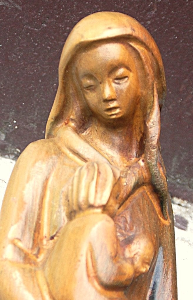 houtsnijwerk Maria met kind 50 cm, Ophalen of Verzenden