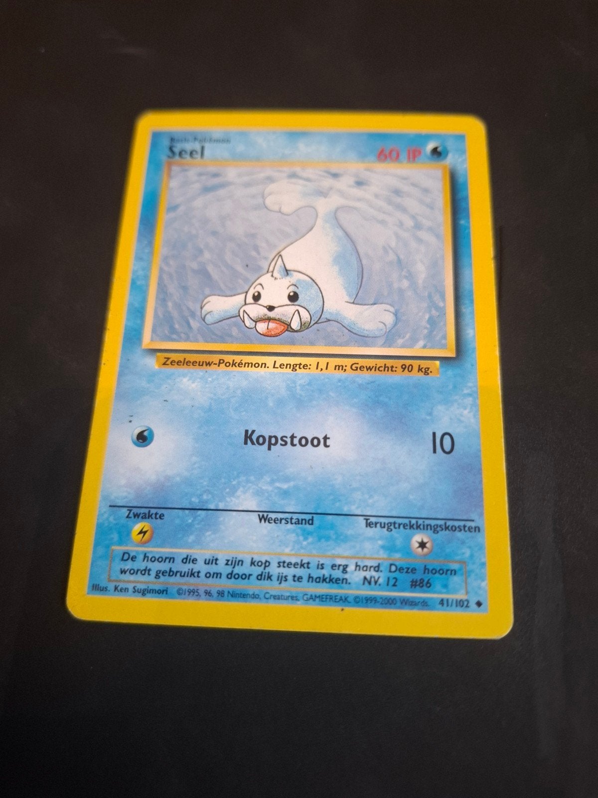 Pokémon Kaart Seel 41/102 (Base Set) - Vintage, Ophalen of Verzenden, Gebruikt, Losse kaart
