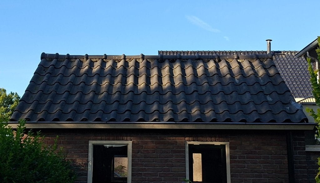 Oude dakpannen (jaren 60) Van Oordt Alphen aan de Rijn, Ophalen, Gebruikt, Steen of Klei, Zwart