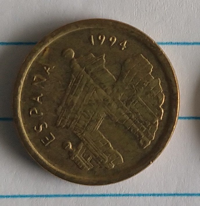 5 ptas 1994 munt, aragon, volgnr 70.0, Ophalen of Verzenden, Overige landen, Losse munt