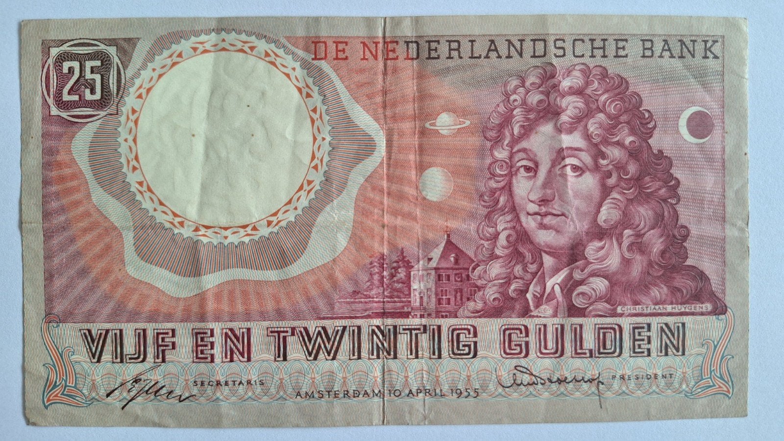 25 gulden biljet 1955 - Christiaan Huygens, Ophalen of Verzenden