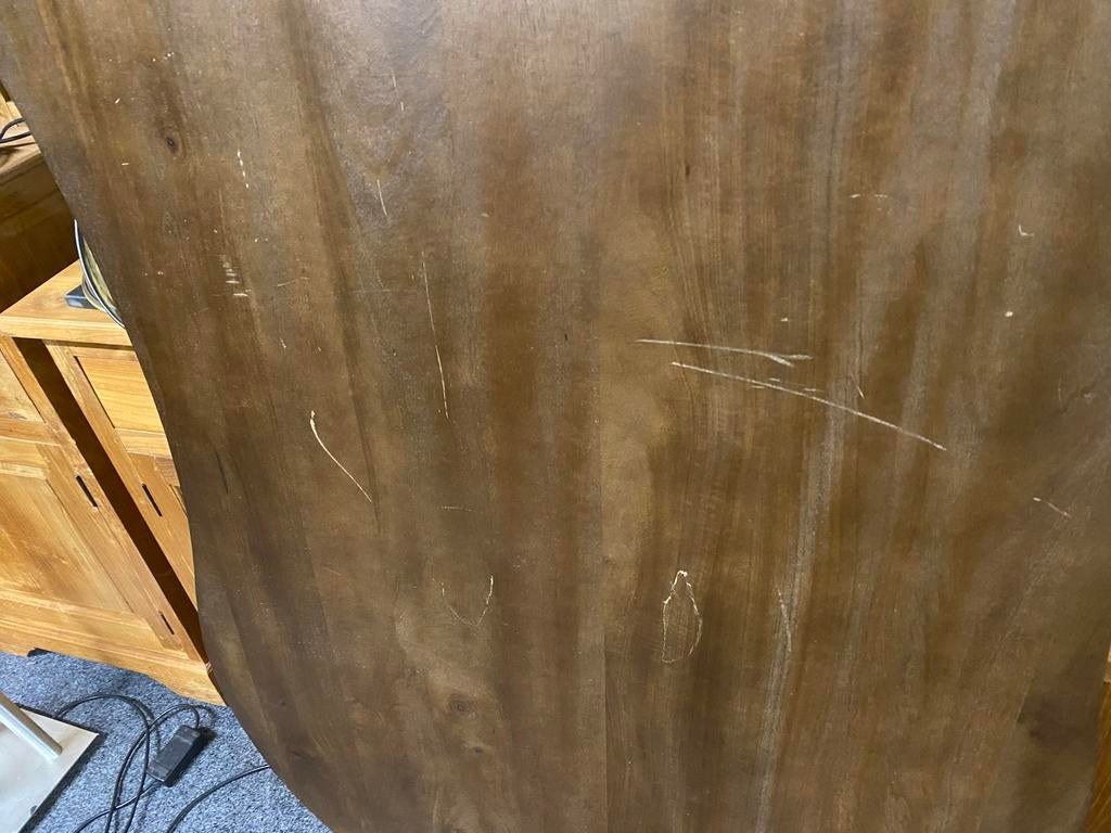 Tafelblad organische vorm 200x100 massief mangohout, Huis en Inrichting, Tafelonderdelen, Ophalen, 50 tot 100 cm, Tafelblad, Overige vormen