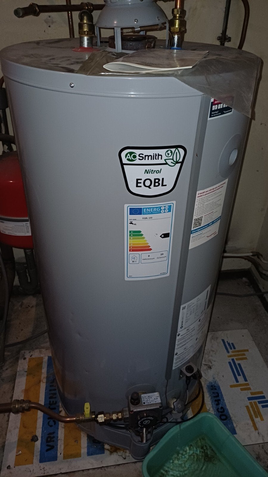 Als nieuw A.O. Smith Nitrol EQBL 155 Gasgestookte Boiler, 100 liter of meer, Ophalen, Gebruikt, Boiler