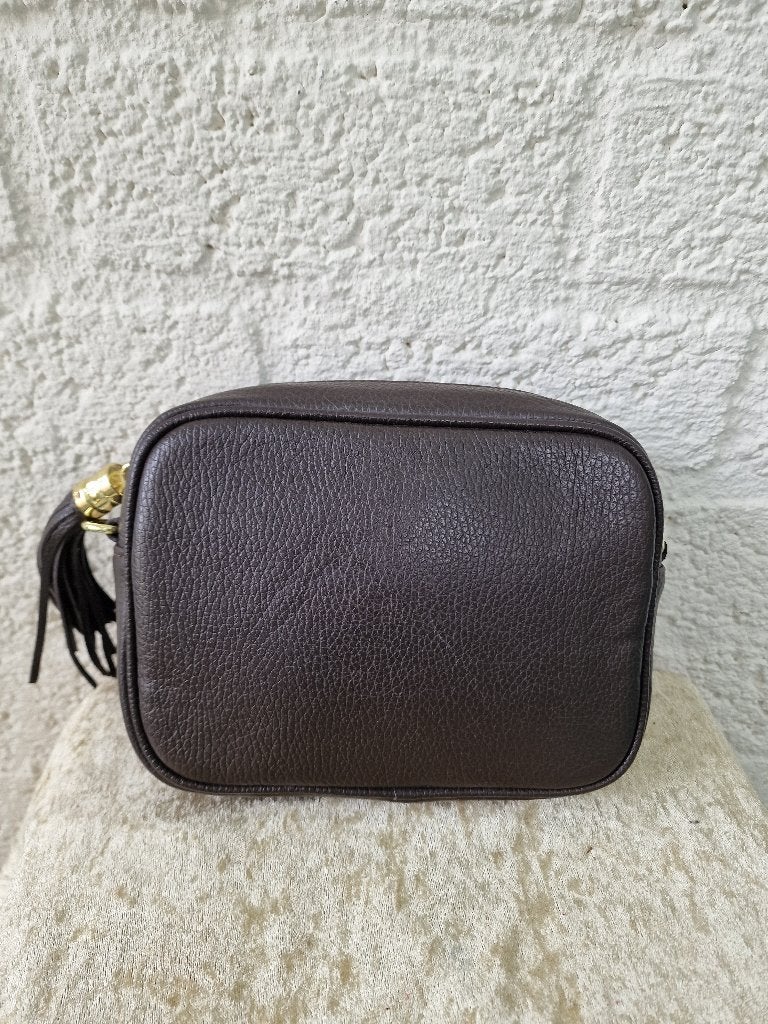 Borse in Pelle leren tas bruin Italy clutch, Ophalen of Verzenden, Bruin, Avondtasje