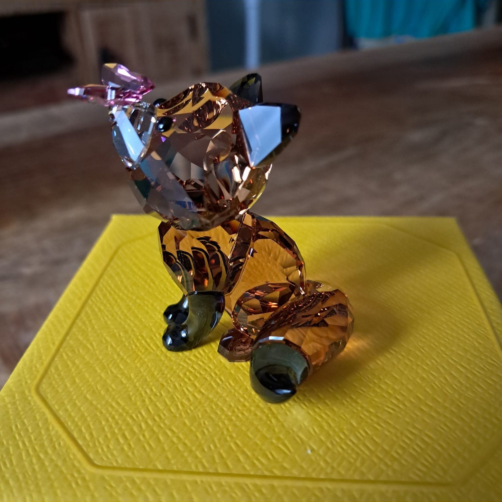 Idyllia Vos met Vlinder Swarovski Kristal Figuur, Ophalen of Verzenden