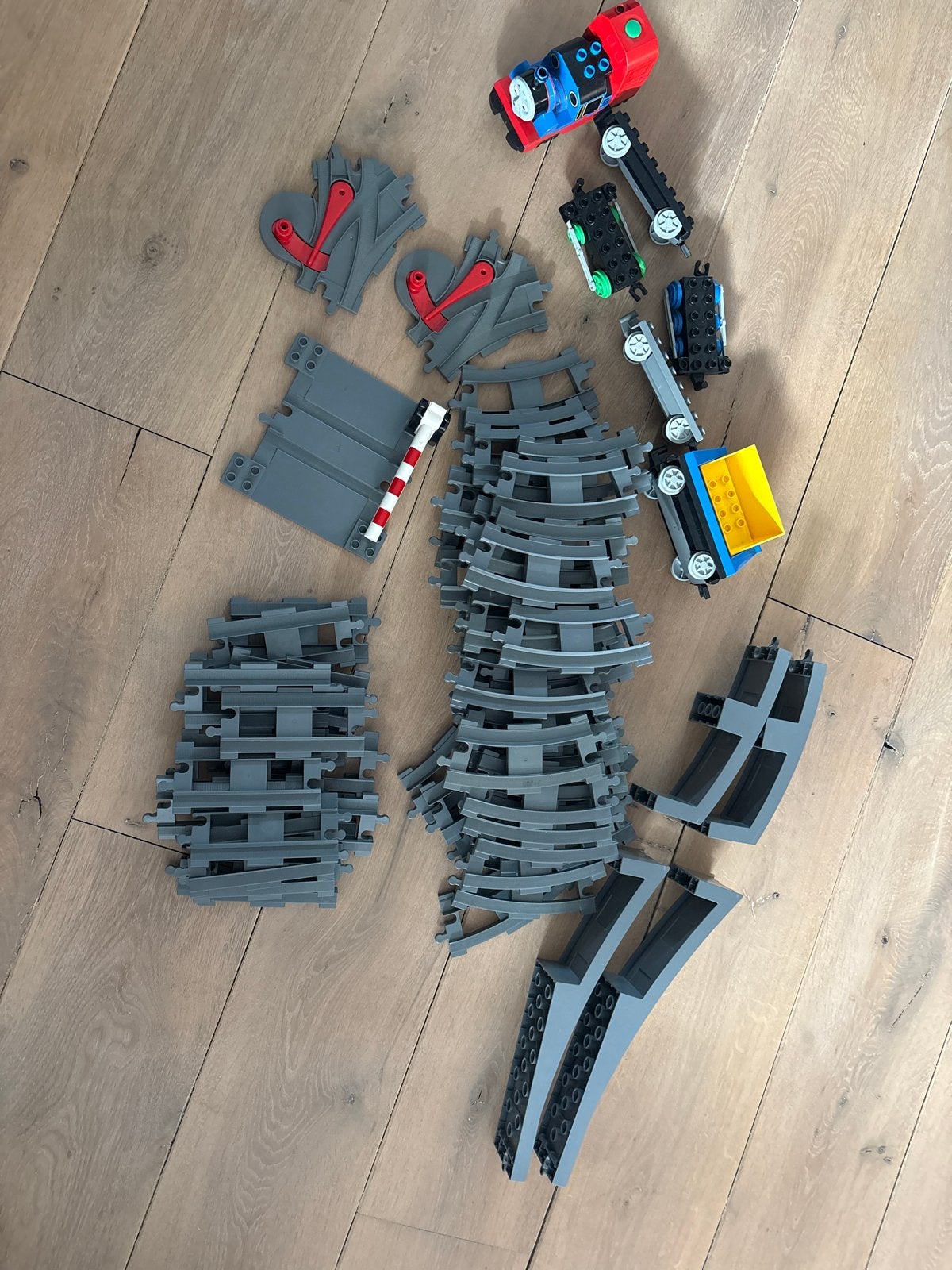 Grote set Duplo rails en treinen, Ophalen, Gebruikt, Overige merken
