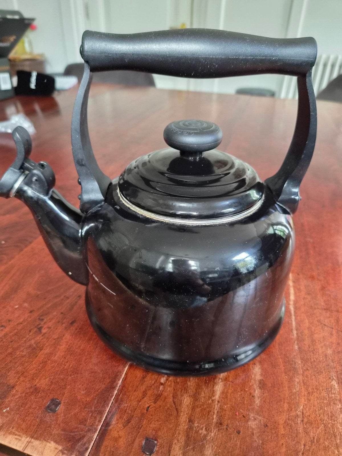 Le Creuset Fluitketel Zwart 2.1 Liter, Witgoed en Apparatuur, 2 liter of meer, Verzenden, Gebruikt