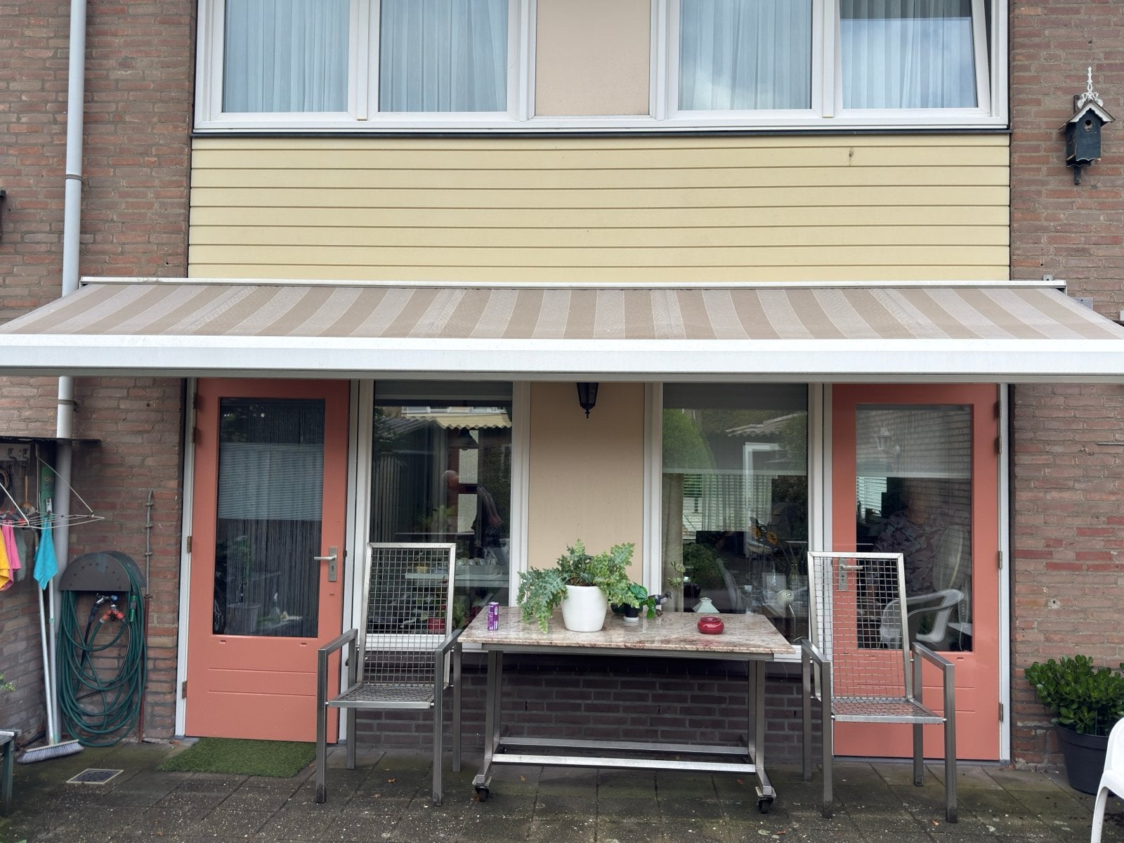Elektrische knikarmscherm zonwering, Ophalen, Gebruikt, 450 cm of meer, Elektrisch