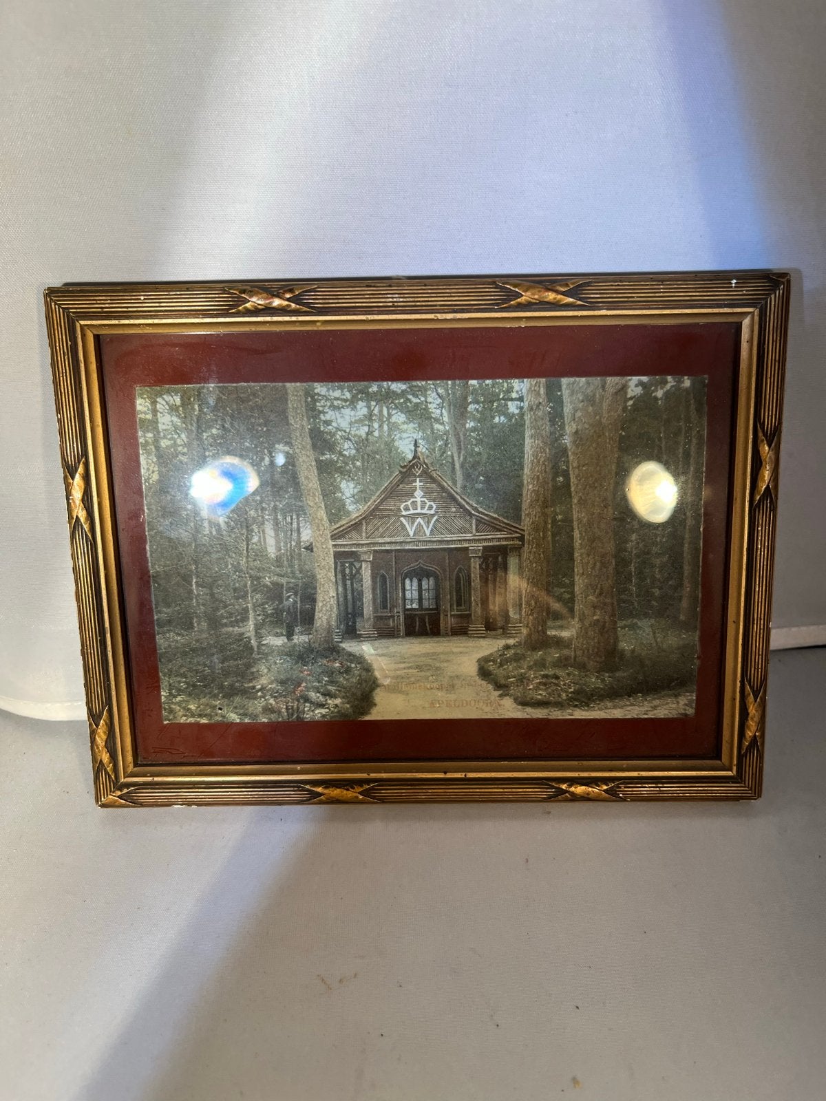 Oude ingelijste foto van het Loo, Apeldoorn, Verzamelen, Koninklijk Huis en Royalty, Ophalen of Verzenden