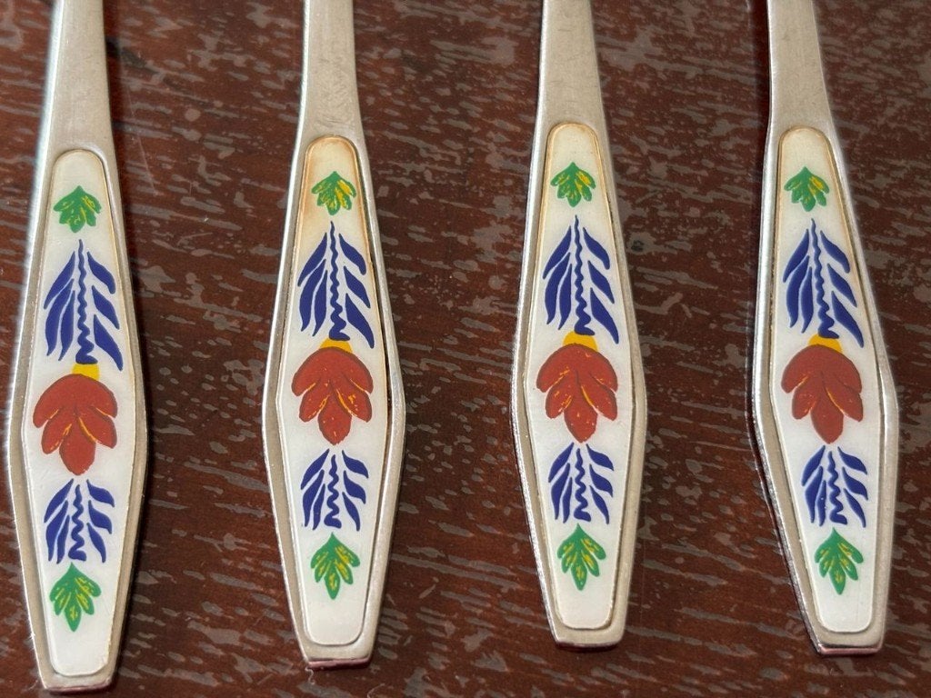 Boerenbont set 9 koffielepeltjes HCU oude bestek Boerenbond, Overige materialen, Gebruikt, Ophalen of Verzenden, Overige merken
