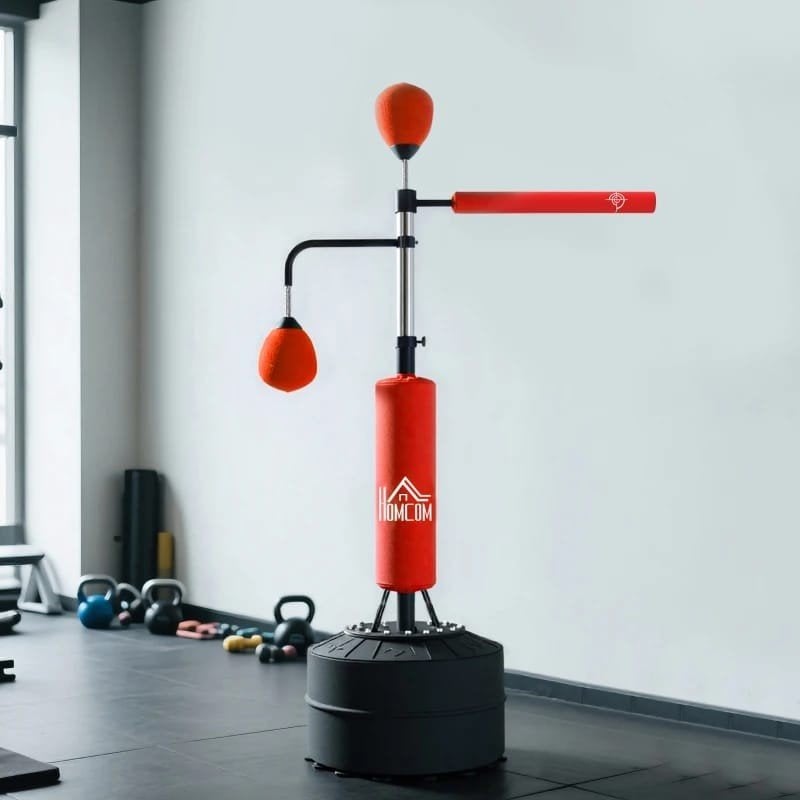 Kickbox bokstrainer Bokszak met standaard en reflexbalk, Ophalen of Verzenden, Nieuw, Bokszak