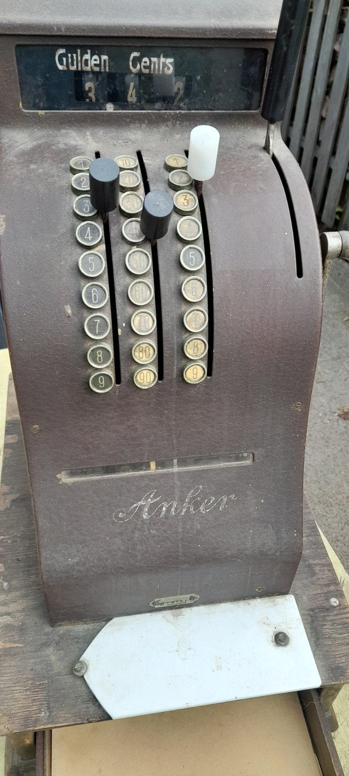 Antieke Anker kassa uit 1920 - Werkt, lade defect, Ophalen of Verzenden