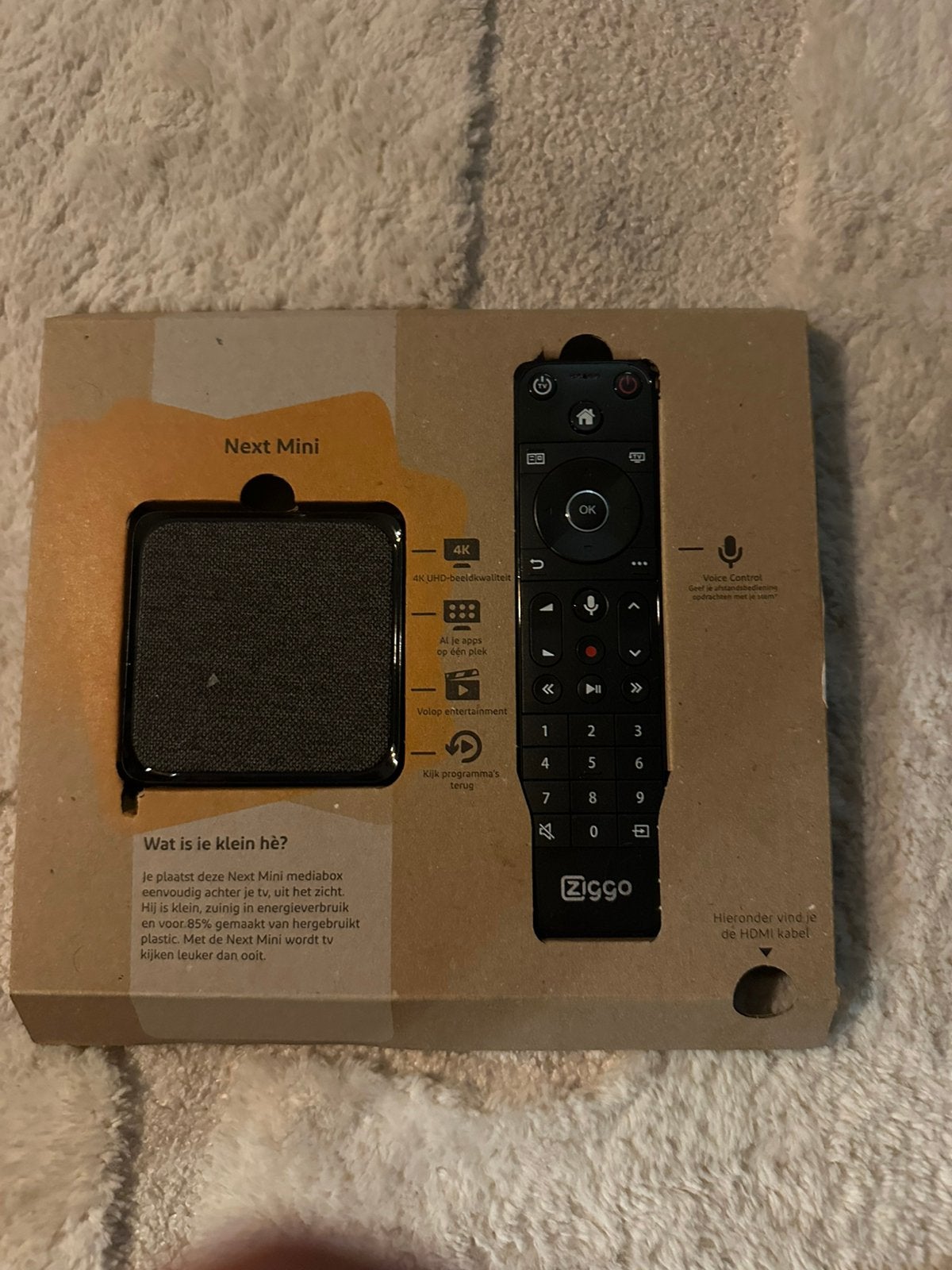 Ziggo Next Mini mediabox compleet nieuw, Ophalen of Verzenden, Zo goed als nieuw