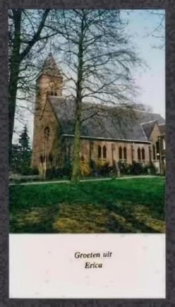 Erica Katholieke Kerk Fotokaart (1)., Verzamelen, Ophalen of Verzenden, 1980 tot heden, Ongelopen, Drenthe