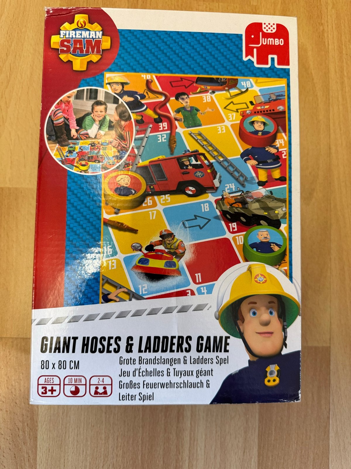 Brandweerman Sam Slangen en Ladders Spel Jumbo, Drie of vier spelers, Ophalen, Gebruikt