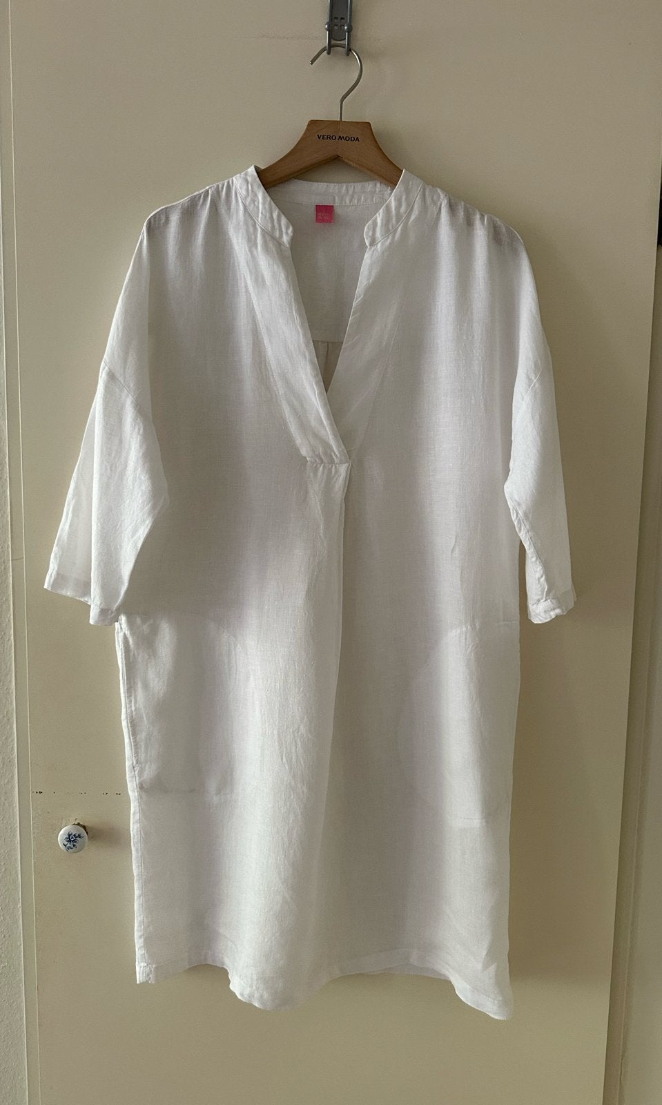 Kyra & Ko Witte Linnen Jurk Maat 40, Kleding | Dames, Jurken, Maat 38/40 (M), Wit, Ophalen of Verzenden, Zo goed als nieuw