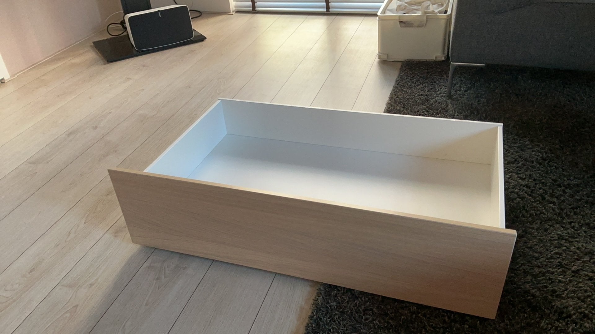 Twee bedlades bedladen onder bed Ikea malm, Ophalen, Eenpersoons, Wit, Zo goed als nieuw