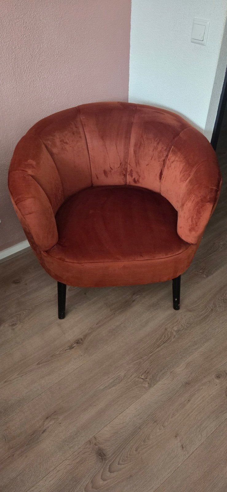 Fauteuil Nancy Kwantum - Terracotta, Ophalen, Gebruikt, 75 tot 100 cm, Stof