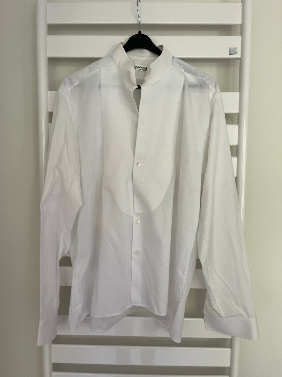 Vintage rockkostuum set – 2 witte blouses + gilet/vest, Ophalen of Verzenden, Gedragen, Wit, Halswijdte 43/44 (XL)