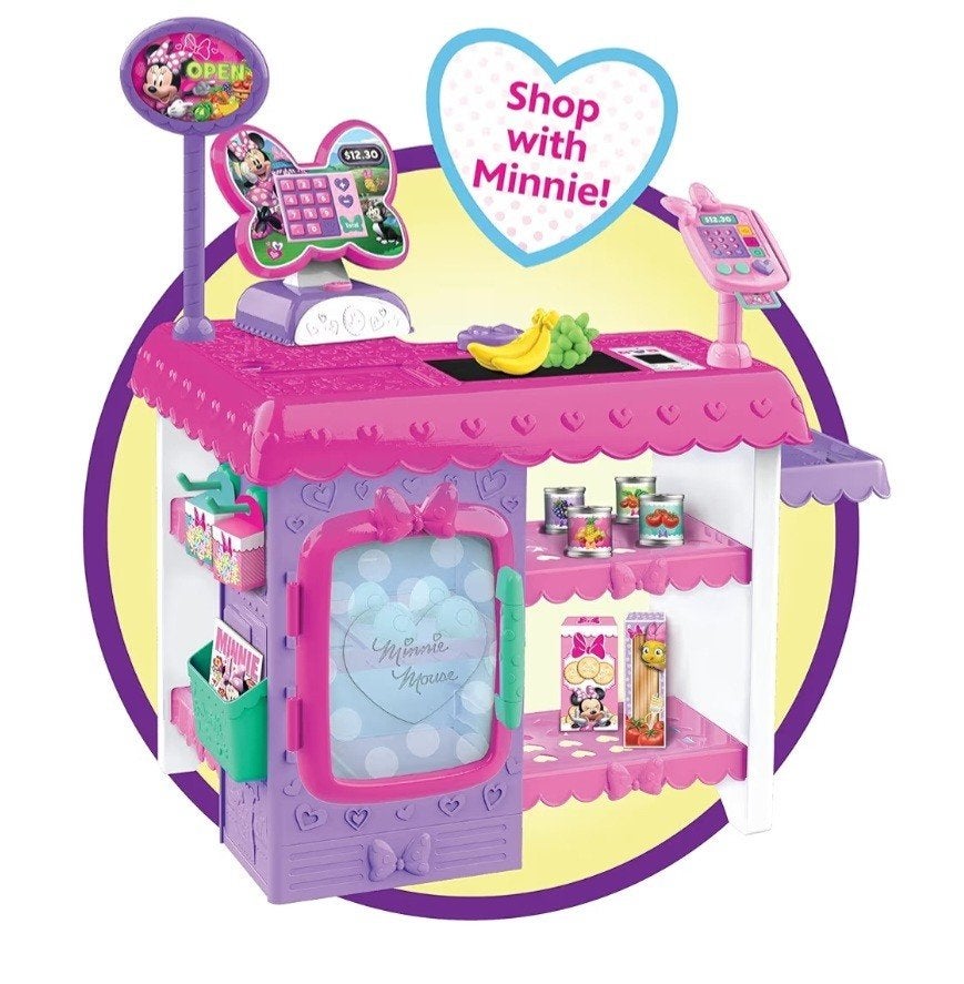 Minnie Mouse Supermarkt pratende Kassa met accessoires, Ophalen, Zo goed als nieuw, Jongen of Meisje