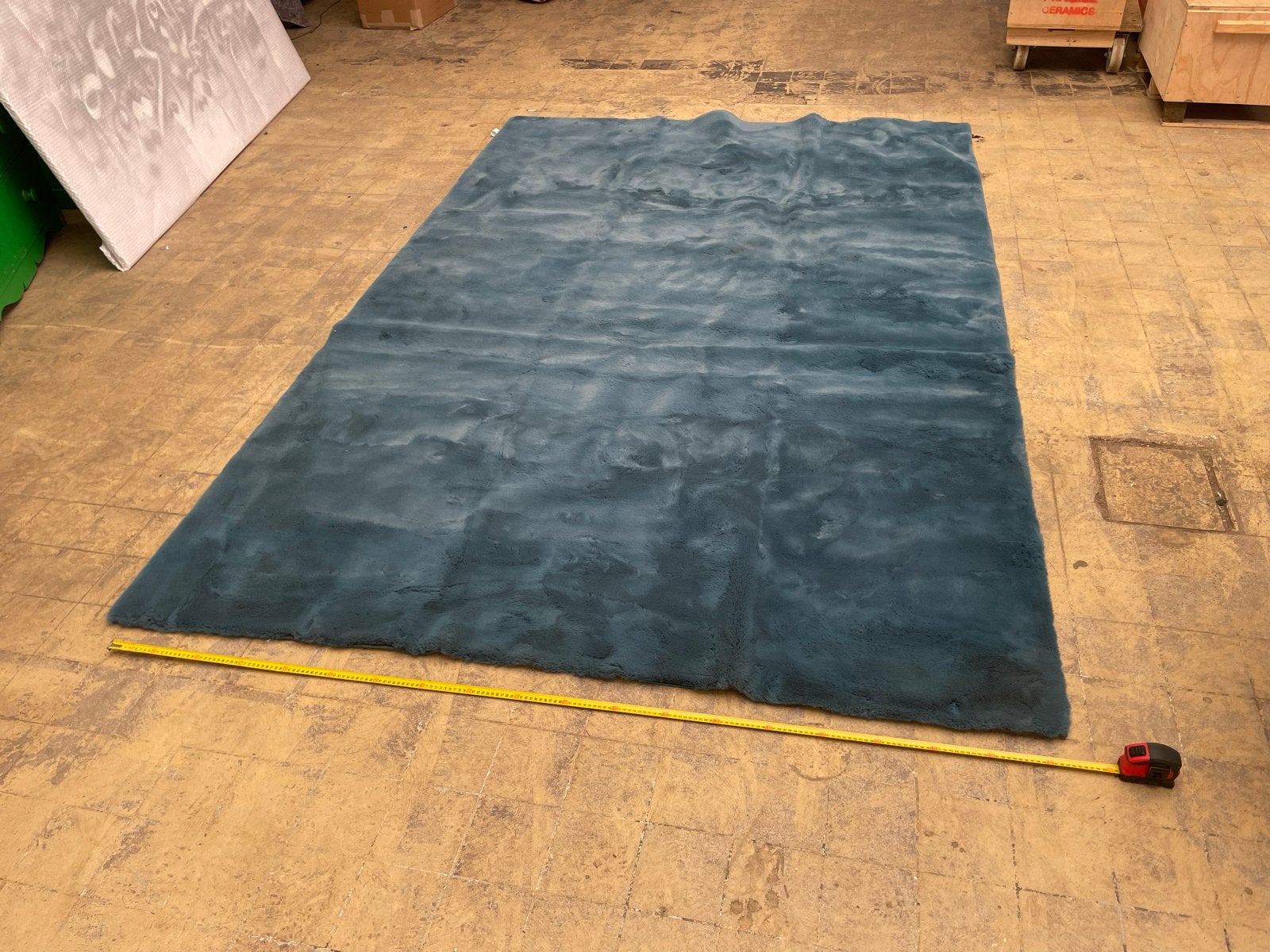 Benuta Fellvloerkleed Dave 200x300 cm - Blauw, Ophalen, Blauw, Zo goed als nieuw, 200 cm of meer