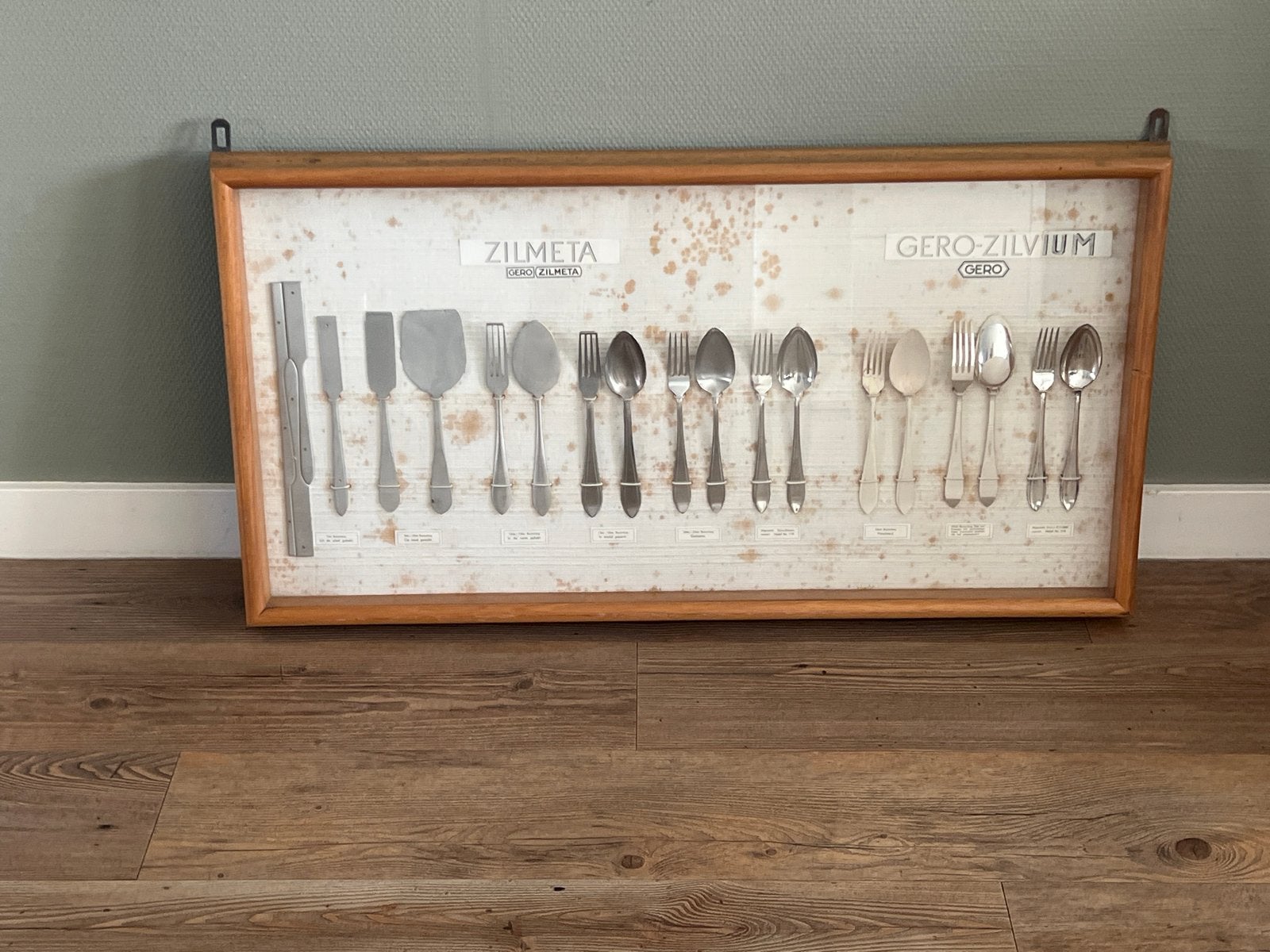 Uniek Gero Zilmeta & Gero-Zilvium Bestek Presentatiebord, Antiek en Kunst, Antiek | Bestek, Ophalen