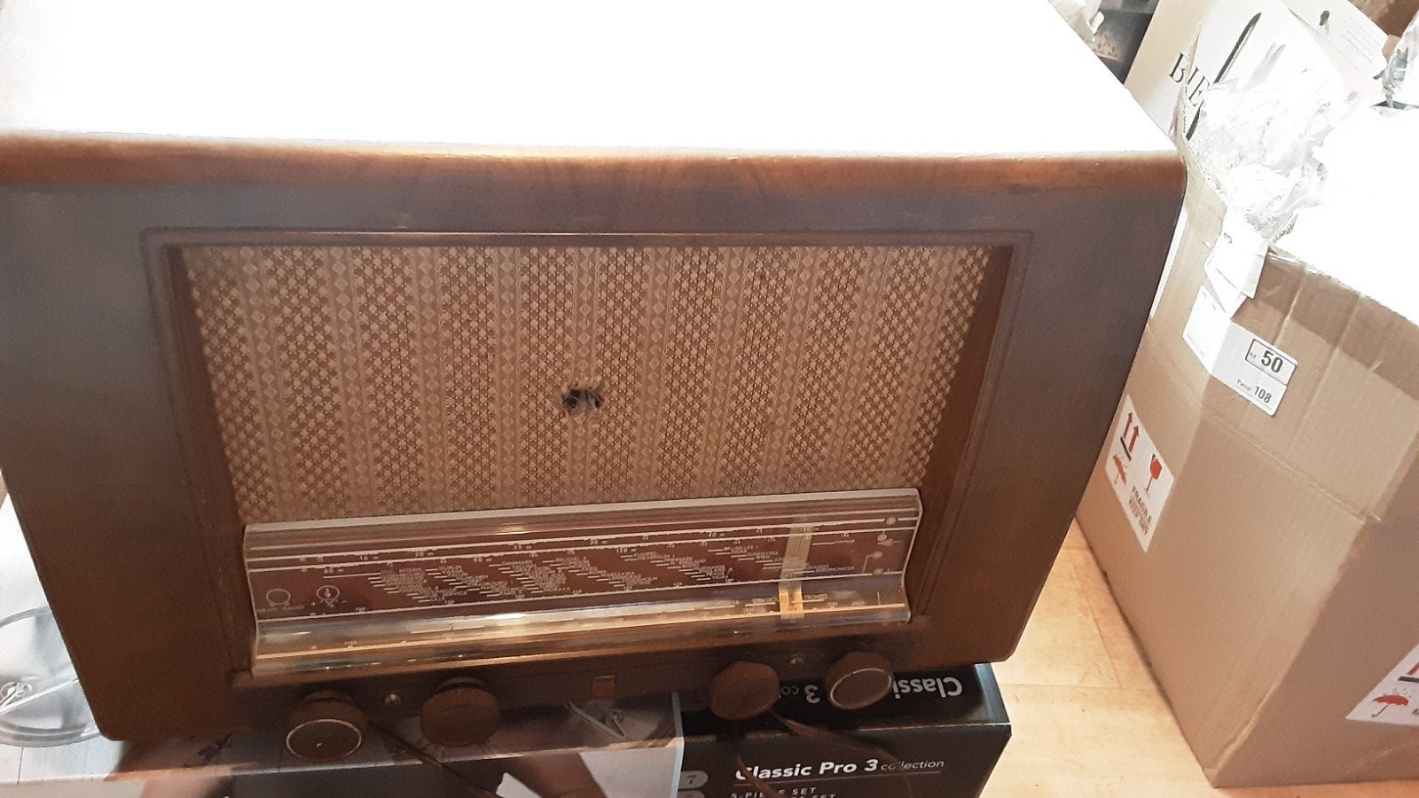 Oude buizenradio - Vintage radio met lampen, Ophalen of Verzenden, Niet werkend, Radio