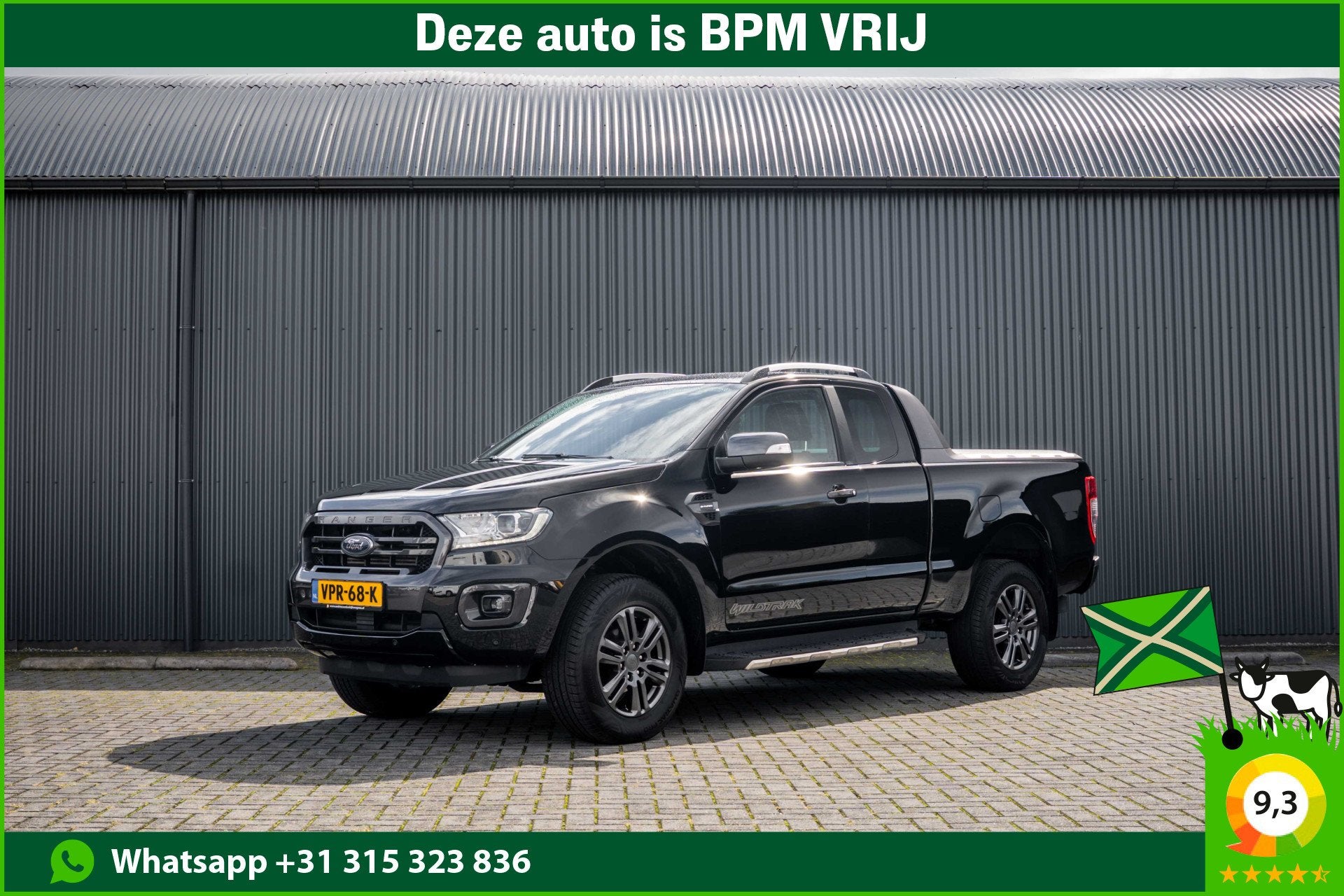 Ford Ranger 2.0 EcoBlue | Wildtrack | 213 PK | Automaat | Ca, Auto's, Automaat, Gebruikt, 4 cilinders, Zwart