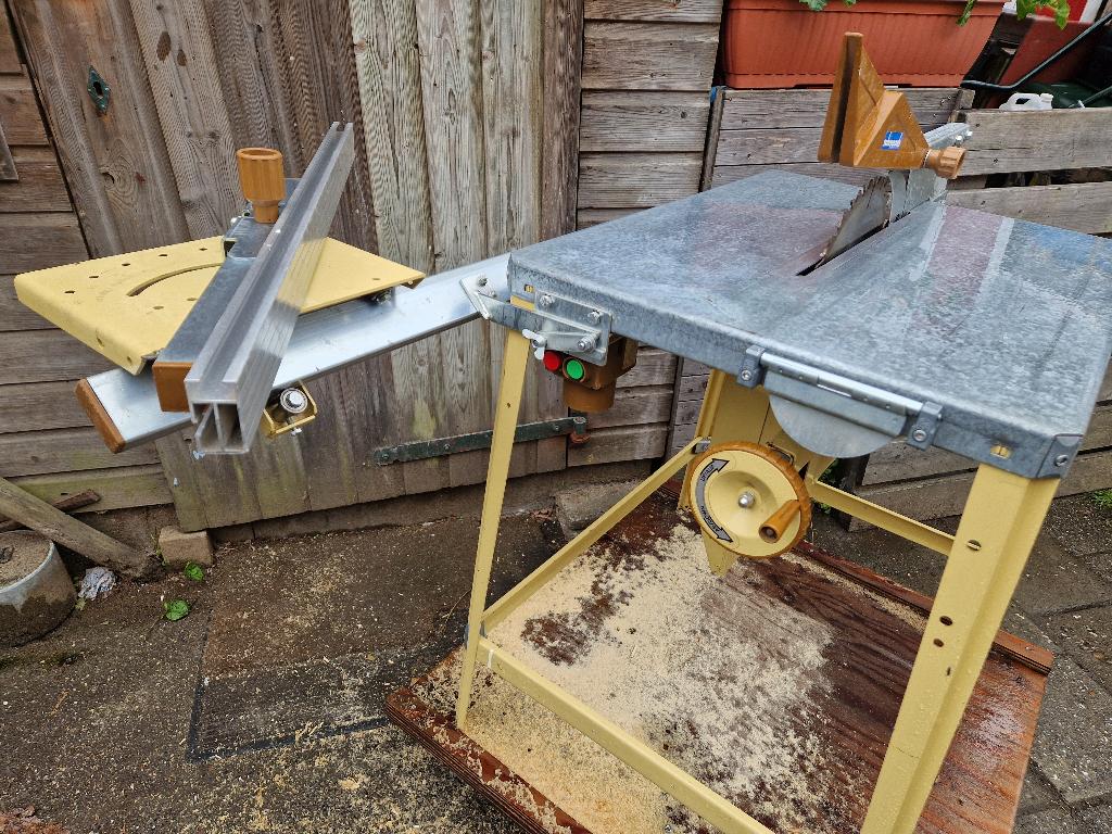Degelijke scheppach zaagtafel inclusief roltafel 230 Volt, Ophalen, Gebruikt, Cirkelzaag, Scheppach