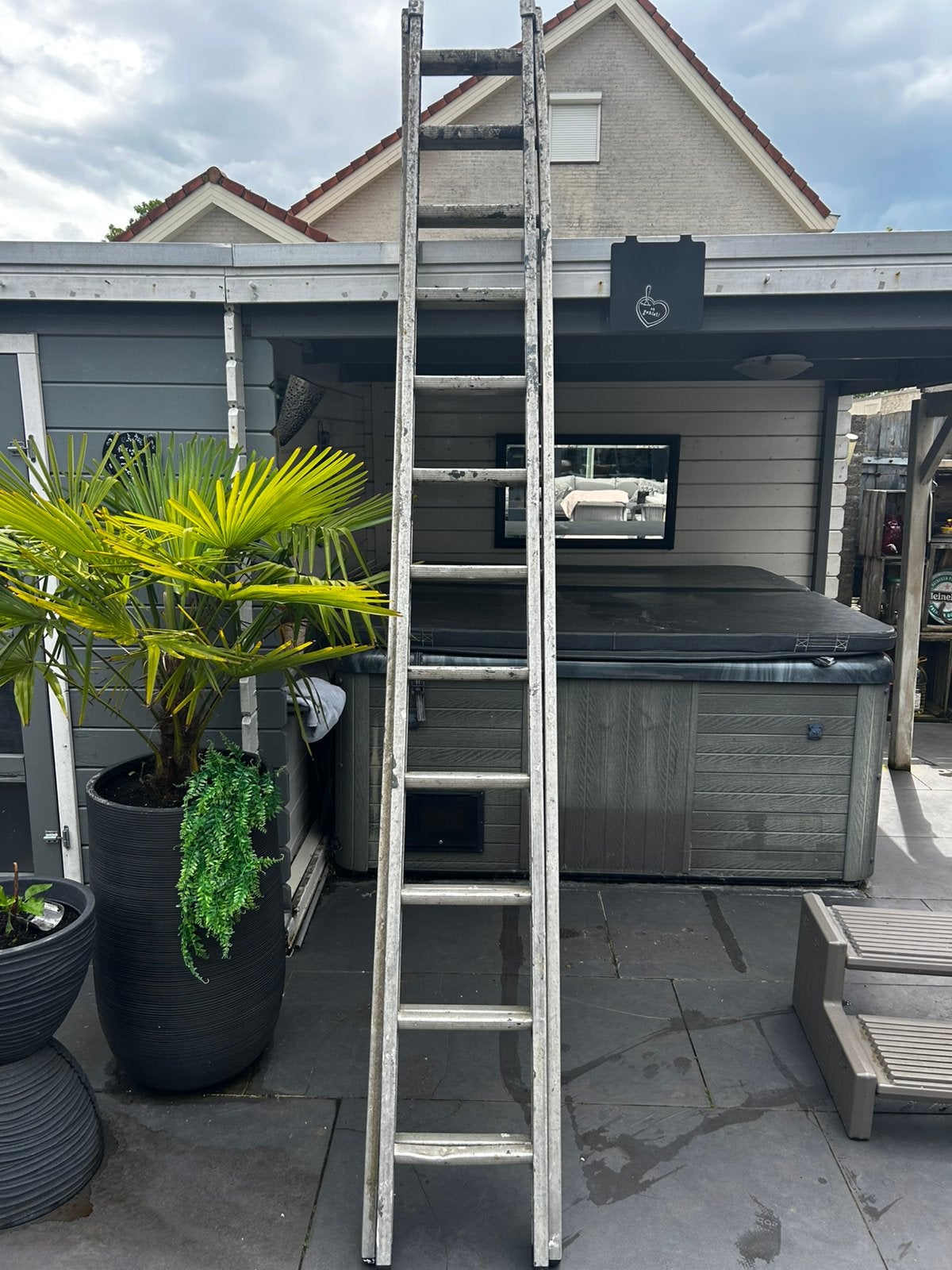 Ladder, Ophalen of Verzenden, Zo goed als nieuw, 4 meter of meer