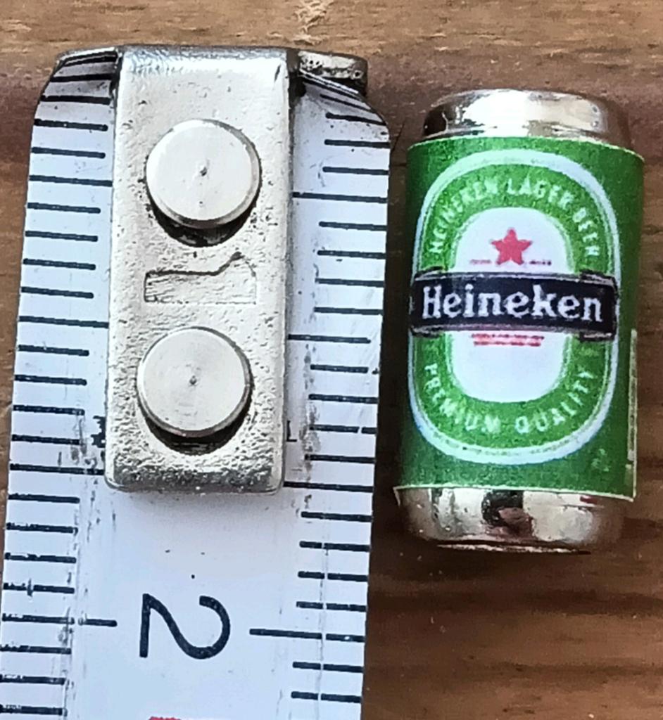 Heineken blikje miniatuur hoogte 1,5 cm, Ophalen of Verzenden, Nieuw, Flesje(s), Heineken
