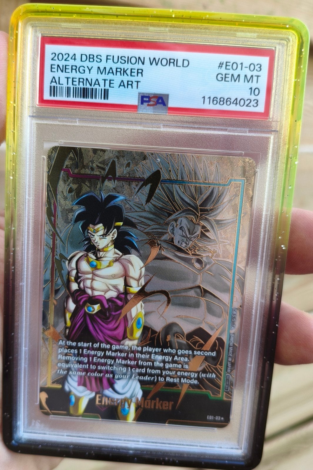 Broly Energy Marker #E01-03 PSA 10 Dragonball, Ophalen of Verzenden, Nieuw