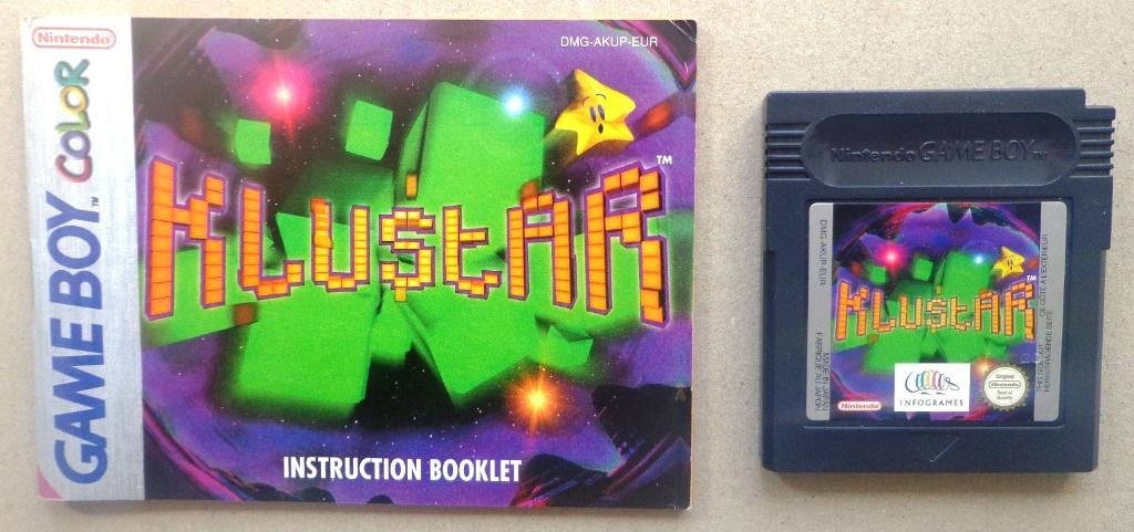 Klustar voor de Gameboy Color en Advance + boekje, 1 speler, Ophalen of Verzenden, Gebruikt, Vanaf 3 jaar