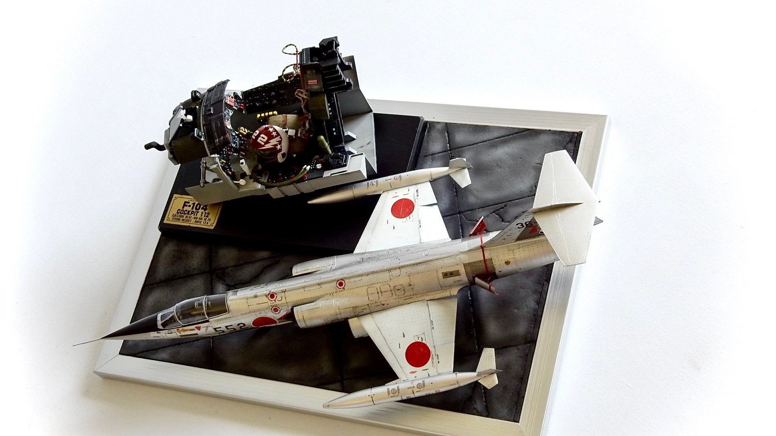 F-104J Starfighter 1/48 diorama met kokpit 1/12, Ophalen, Zo goed als nieuw, Groter dan 1:72, Overige merken