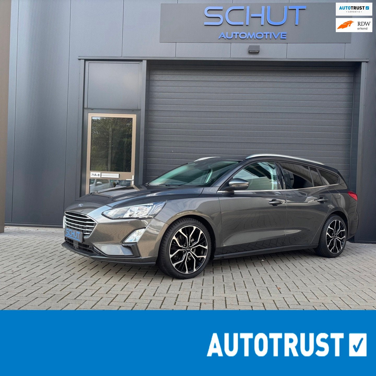 Ford Focus Wagon 125pk Hybrid Titanium X CLIMA | LED | CAMER, Dealer onderhouden, Gebruikt, Zwart, Origineel Nederlands