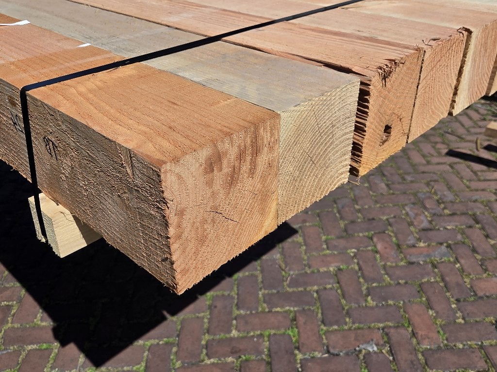 7 Douglas palen 15x15 cm fijnbezaagd / 2.50 m lang nr: TB24, Ophalen, Nieuw, 180 tot 250 cm, Palen