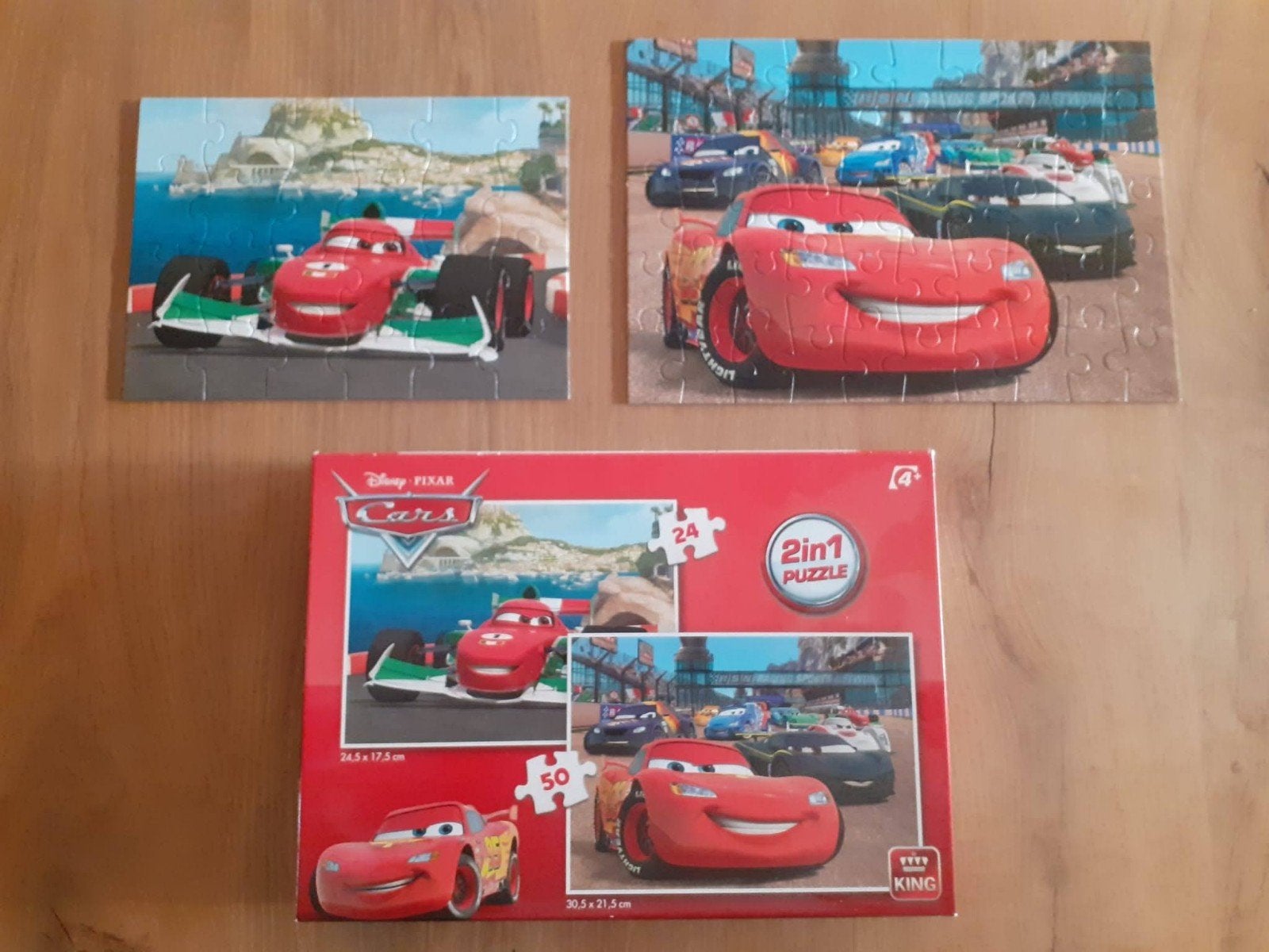 Disney Pixar Cars 2-in-1 Puzzel (24 en 50 stukjes), Ophalen, 10 tot 50 stukjes, Gebruikt, 4 tot 6 jaar