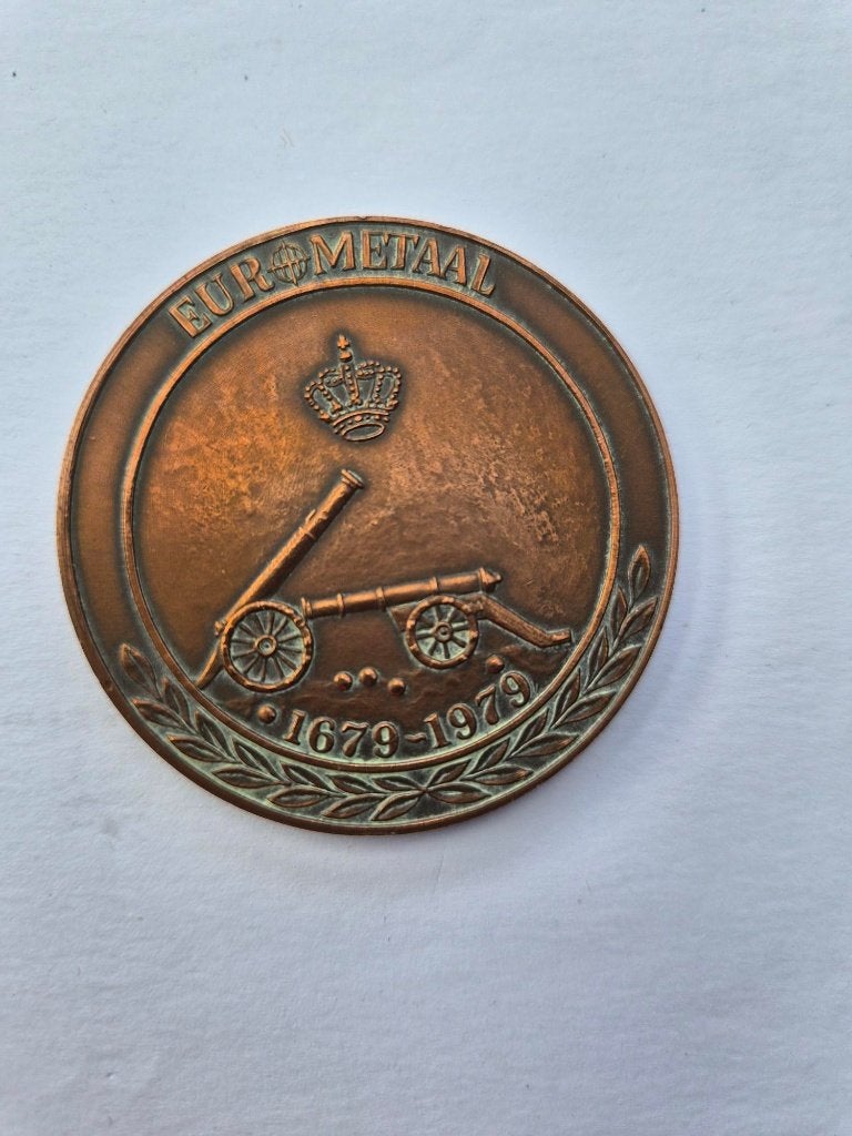 herdenkingspenning 300 jaar eurometaal, Verzenden, Brons, Nederland