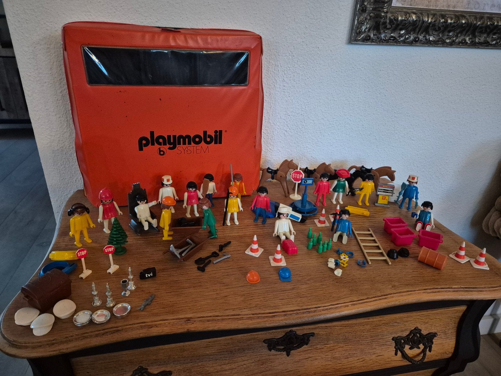 Vintage Playmobil uit de jaren 70 incl originele koffer, Ophalen of Verzenden, Gebruikt, Losse onderdelen, Figuren