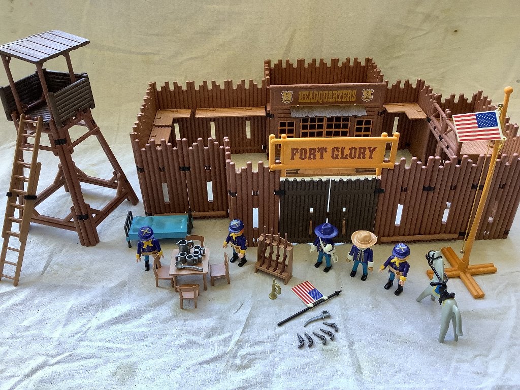 Playmobil 3806 Westen Fort Glory met soldaten en accessoires, Ophalen of Verzenden, Zo goed als nieuw, Complete set